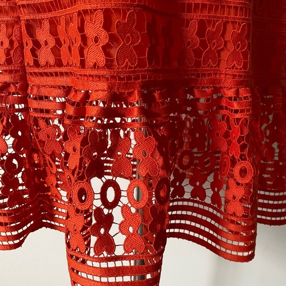 DVF Tiana Lace SLEEVELESS Cocktail Ruffle Dress 8 - Picture 4 of 7